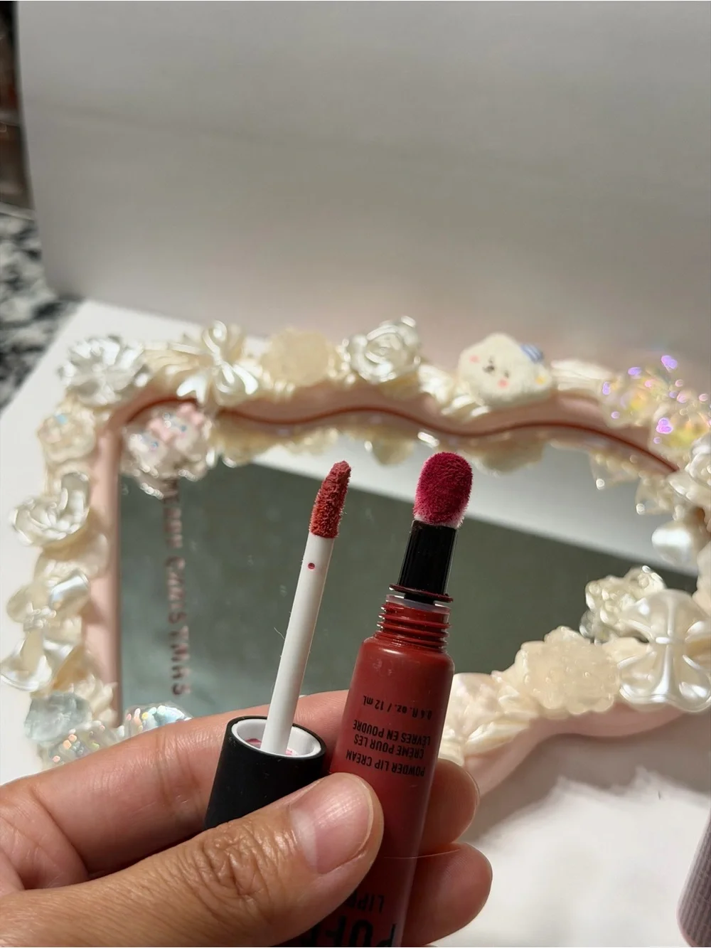 Like New NYX Pink Soft Matte Lip Cream & Red Powder Puff Lippie Duo